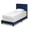 Baxton Studio Caprice Modern and Contemporary Glam Navy Blue Velvet Fabric Twin Size Panel Bed 183-11256-Zoro - alternate 3